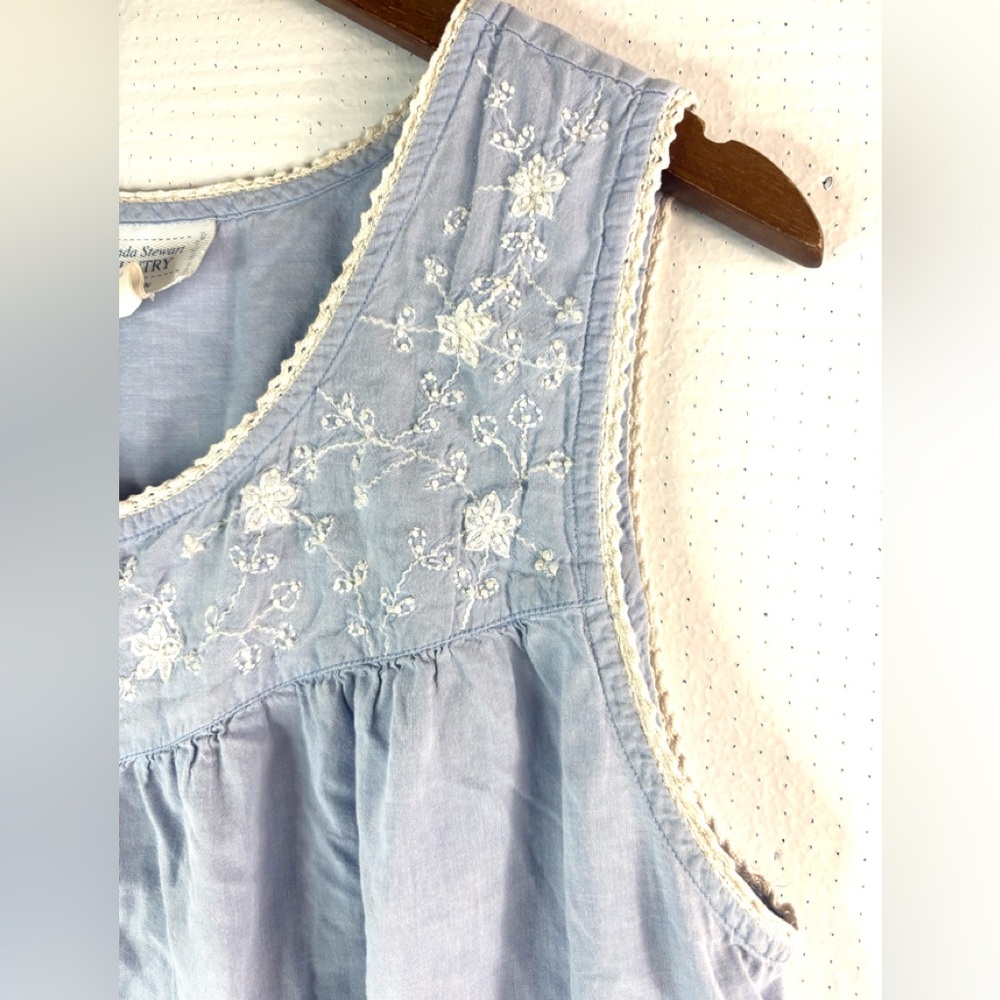 Amanda Stewart Pioneer Woman 1X Beaded Embroidery Crocheted Trim Dress Gown - Picture 5 of 12